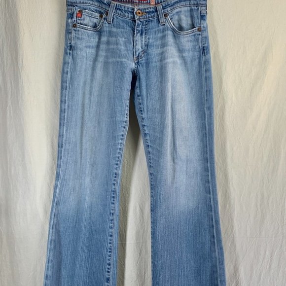 Big Star Bootcut Jean in Medium Indigo Distressed - Picture 3 of 10